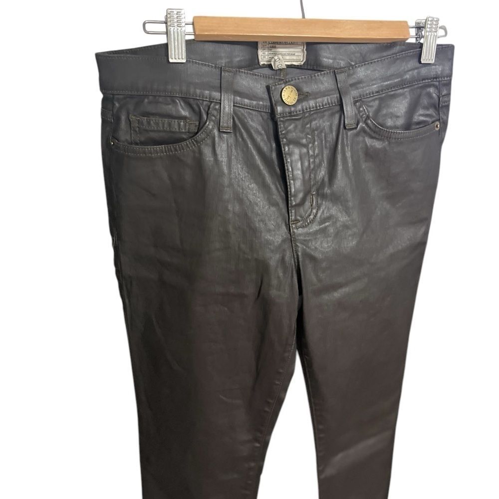 Current/Elliott Coated gray brown ankle skinny jeans 30 mid to low rise - Picture 7 of 14